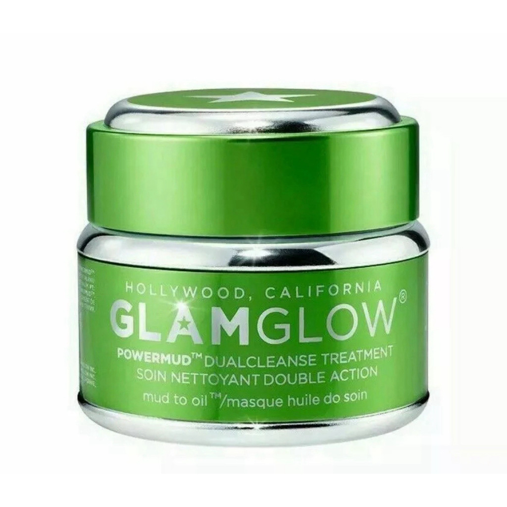 Glamglow POWERMUD Dualcleanse Treatment Mud To Oil Mask .5oz/15ml *Sealed New*